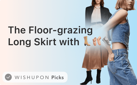 The Floor-grazing Maxi Long Skirt with 👢🩰👟