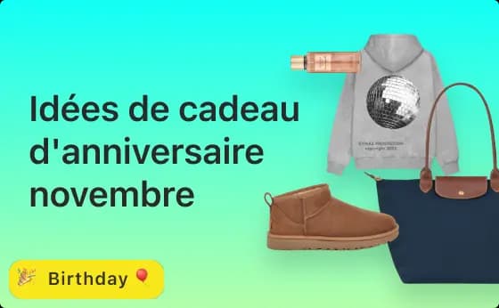Idées de cadeau d'anniversaire novembre 2023