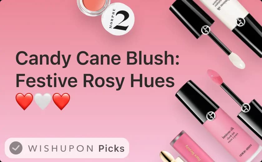 Candy Cane Blush Picks - Festive Rosy Hues