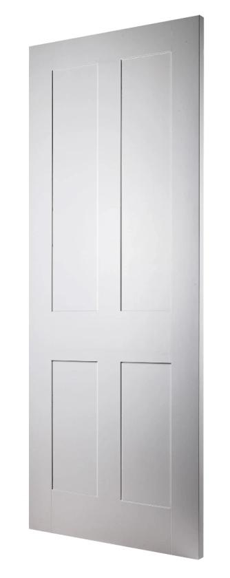 Shaker 4-Panel White (FD30) | Fire Doors | Todd Doors