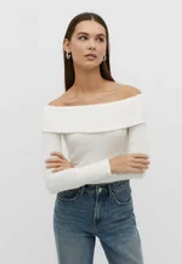 OFF-THE-SHOULDER - Pullover - white