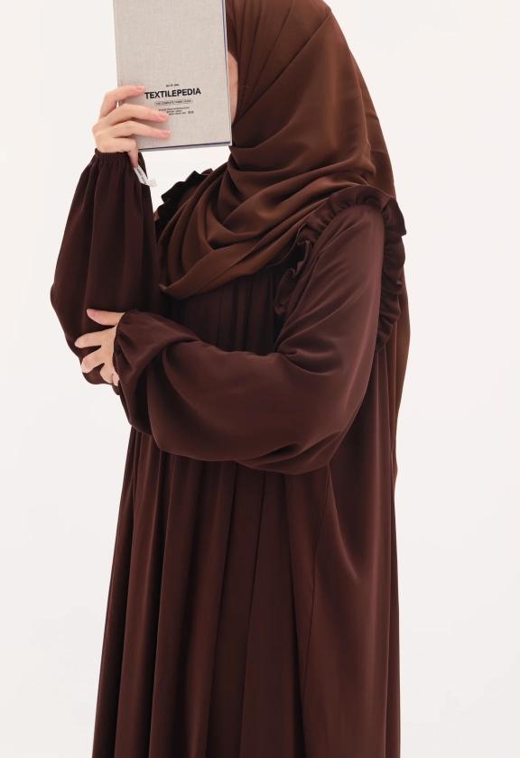 Abaya femme Victoria - OUMMI BASICS - Chocolat / T3 - OUMMI MUSLIM