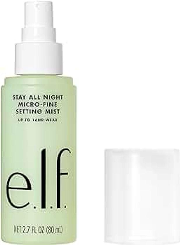 e.l.f. Stay All Night Micro-Fine Setting Mist, feuchtigkeitsspendendes & erfrischendes Makeup Setting Spray für 16 Stunden Tragezeit, Vegan & Tierversuchsfrei, 2,7 Fl Oz