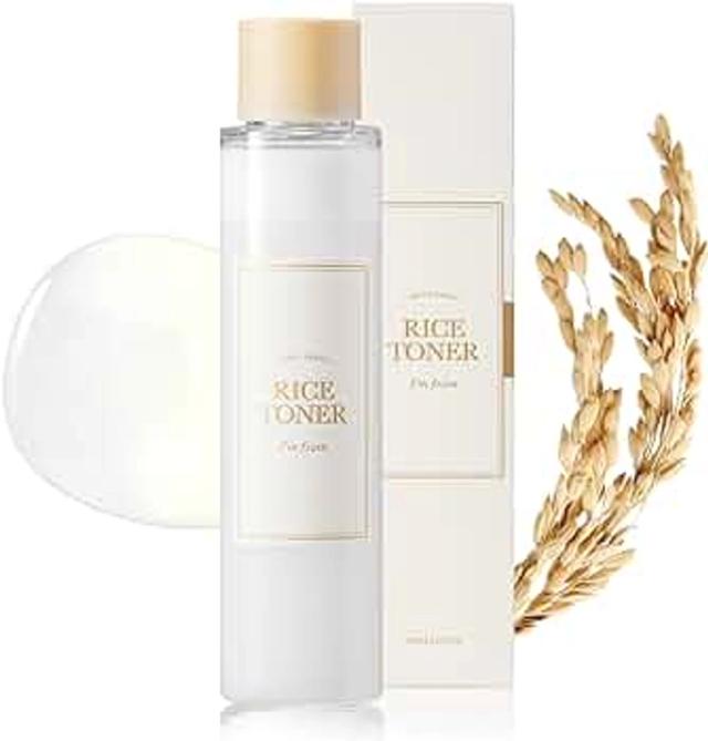 I'm from Rice Toner, Milky Toner for Glowing Skin, 77.78% Korean Rice, Glow Essence with Niacinamide, Hydrating for Dry, Dull, Combination Skin, Vegan, Fragrance Free, Glass Skin 5.07 Fl Oz