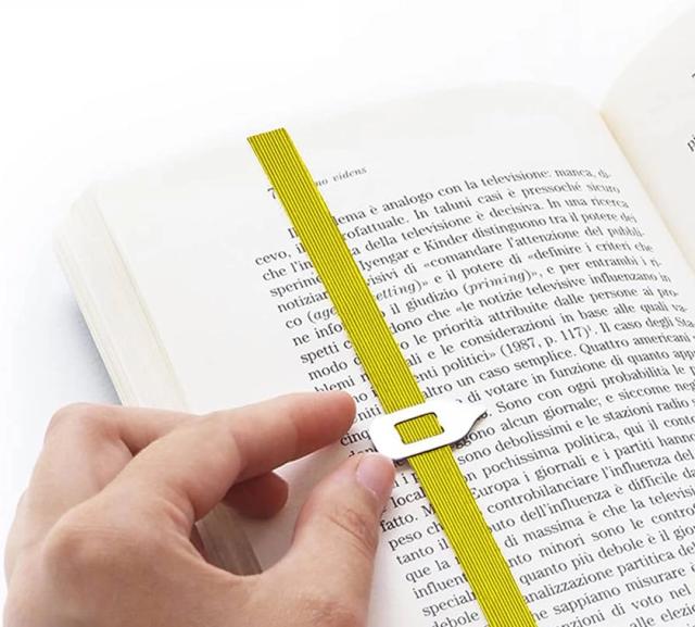 Lastword Elastic Bookmark - Perfect for Any Book - Don't Lose Your Mark for Women, Men And Kids Design Made in Italy (Yellow)
