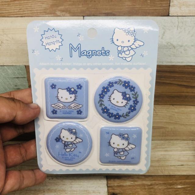 Vintage Sanrio Year 2000 Y2K Hello Kitty Blue Angel Magnets Rare And HTF