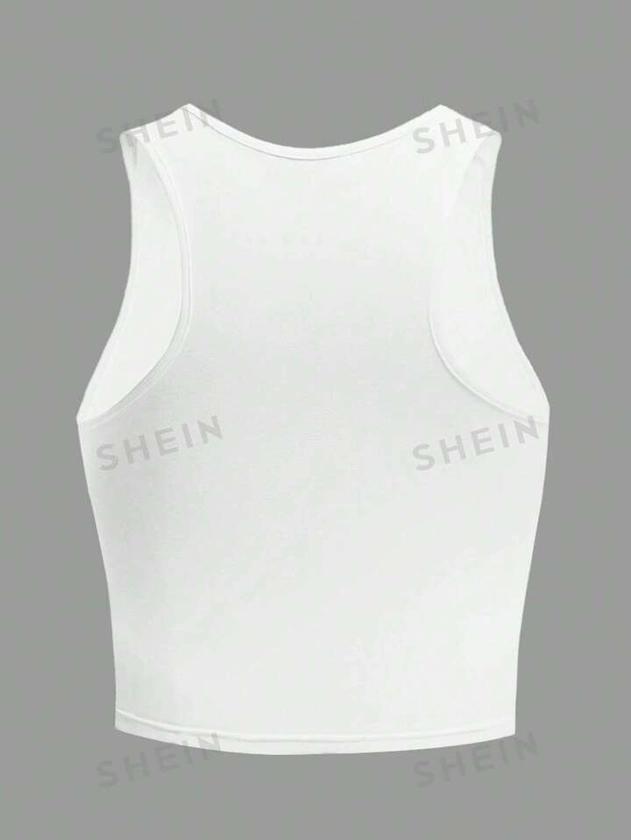 SHEIN EZwear Plus Solid Tank Top