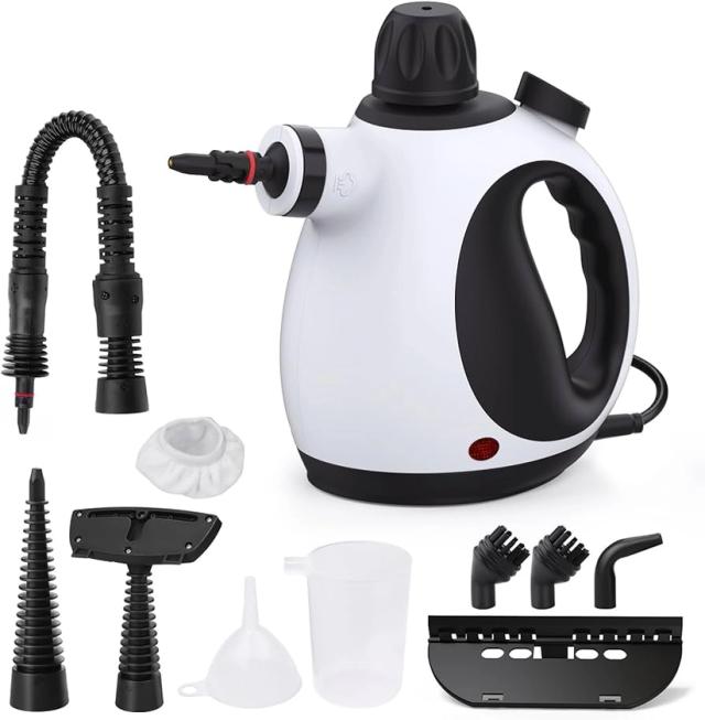 KOITAT Portable Steam Cleaner, Hand Held steamers for cleaning house, Home Multi Purpose - 10-Piece Accessory Kit for Sofa, Carpets, Upholstery, Car, Floor, Bathroom, Mattress and More-Steam Cleaners