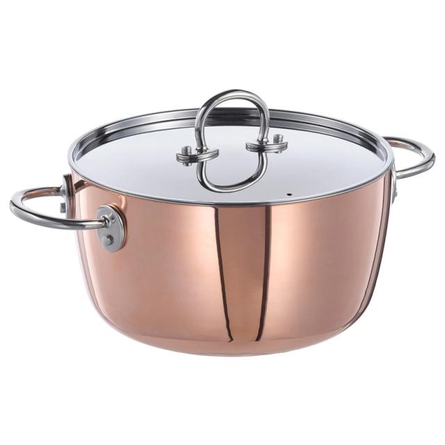 FINMAT pot with lid, copper/stainless steel, 3 l - IKEA