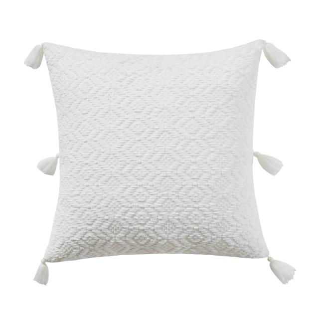 My Texas House Maxwell 20" x 20" Ivory Diamond Decorative Pillow Cover