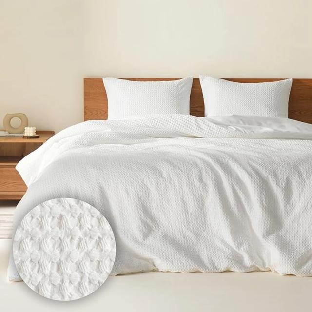 Amazon.com: Comfort Spaces White Twin Comforter Set - 2 Pieces Breathable Woven Waffle Knit Comforter Sets, Modern Farmhouse Boho Comforter & Sham, All Season Microfiber Twin Bed Set, Twin/Twin XL : Home & Kitchen
