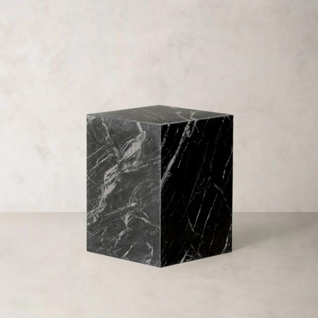 Zuri Black Marble Side Table - 6002924