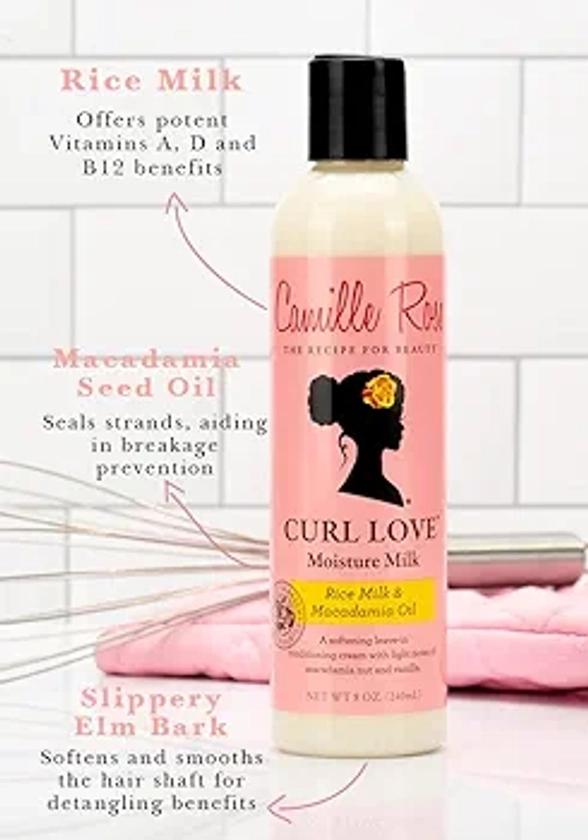 Camille Rose Curl Love Moisture Milk, Leave-In Conditioner, Nourish and Strengthen, Macadamia Nut & Vanilla, 240ml (Pack of 1)