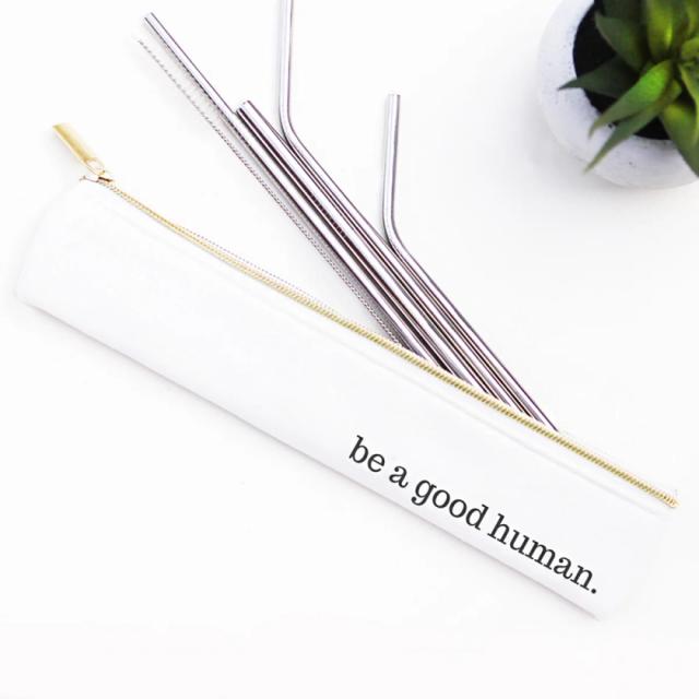 Stainless Steel Straw Set (Silver)