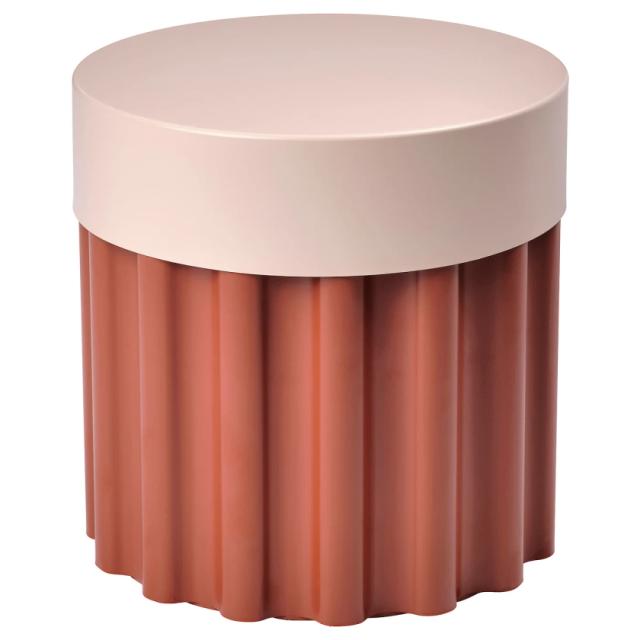 TESAMMANS Side table - red-brown/pink 37x37 cm